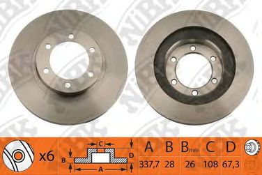NIBK RN1220 / rn1220v Диск тормозной | перед | - 2