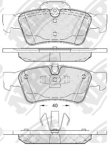 NIBK PN0507 Колодки тормозные дисковые | зад | - 1
