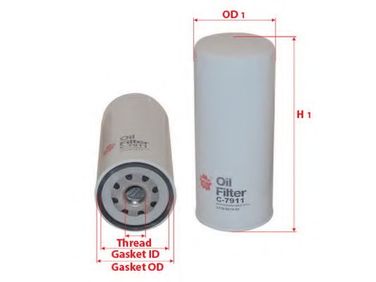 Sakura C7911 Фильтр масляный HCV - 1