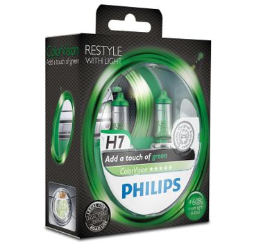 Philips 12972CVPGS2 Лампа галогеновая H7 ColorVision +60% зеленый 12V 55W PX26d S2 - 1