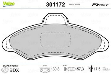 Valeo 301172 Колодки тормозные дисковые | перед | - 2