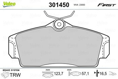 Valeo 301450 Колодки тормозные дисковые | перед | - 2