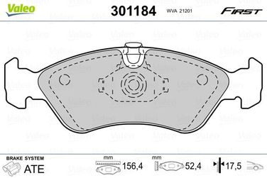 Valeo 301184 Колодки тормозные дисковые | Перед | - 2