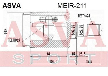 Asva MEIR-211 Шрус внутренний (OEM-исполнение) | перед прав | - 2