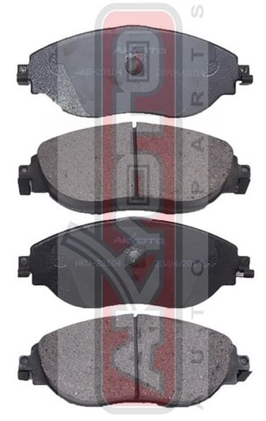 Akyoto AKD-23104 Колодки тормозные дисковые передние БЕЗ датчика износа - 1