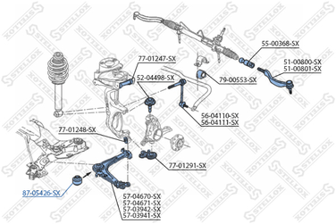 Stellox 87-05426-SX С/б рычага пер. Citroen C6 04>, Peugeot | перед прав/лев | - 2