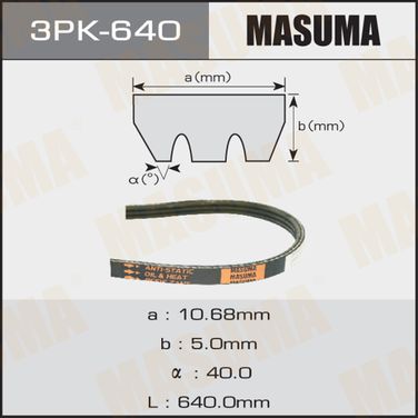 Masuma 3PK640 Ремень поликлиновый - 1