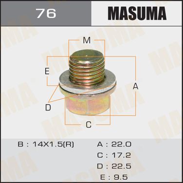 Masuma 76 Болт маслосливной - 1