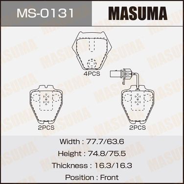 Masuma MS0131 Колодки тормозные дисковые | перед | - 1