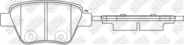 NIBK PN0550 Колодки тормозные дисковые | зад | - 1