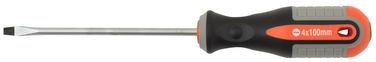 Ombra 750410 Отвертка стержневая шлицевая round grip, SL4x100 мм - 1
