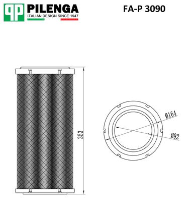 Pilenga FA-P 3090 Фильтр воздушный - 2