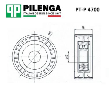 Pilenga PT-P 4700 Ролик натяжителя приводного ремня - 2