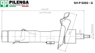 Pilenga SH-P 0202 - G Амортизатор газовый |перед, лев | - 2