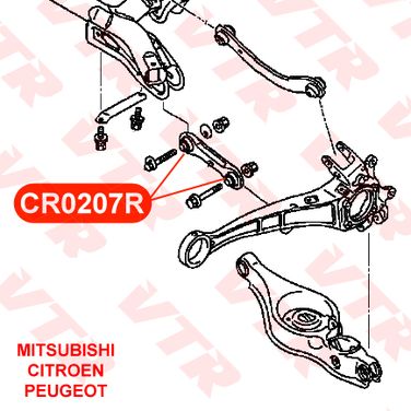 VTR CR0207R Сайлентблок поперечного рычага задней подвески (к кузову) - 4