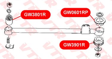 VTR GW3801R Сайлентблок реактивной тяги задней подвески - 3