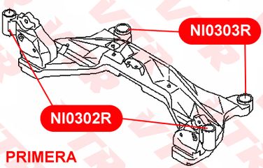 VTR NI0303R Сайлентблок подрамника передней подвески, задний - 2