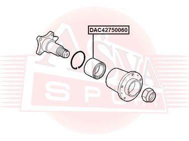 Asva DAC42750060 Подшипник ступицы колеса (комплект) | зад прав/лев | - 2