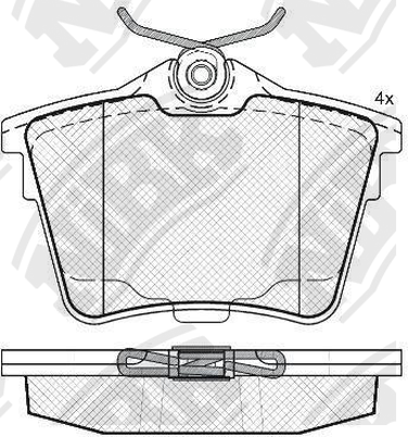 NIBK PN0468 Колодки тормозные дисковые | зад | - 1