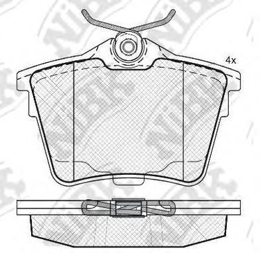 NIBK PN0468 Колодки тормозные дисковые | зад | - 2