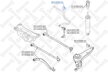 Stellox 89-51012-SX Втулка стабилизатора заднего Hyundai Sa - 2