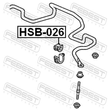 Febest HSB-026 Втулка стабилизатора | перед прав/лев | - 2