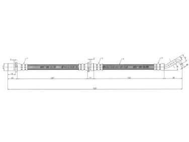 SAT ST-26550-FA050 Шланг тормозной - 1