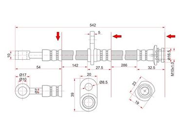 SAT ST-51540-65J00 Шланг тормозной - 1