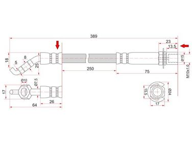 SAT ST-90947-02F69 Шланг тормозной - 1
