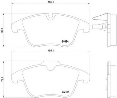 Brembo P 61 106 Колодки тормозные дисковые | перед | - 1
