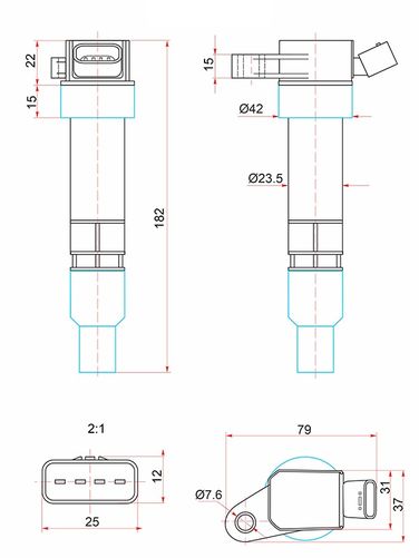SAT ST-90919-02235 Катушка зажигания - 1