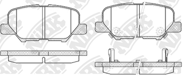 NIBK PN25003 Колодки тормозные дисковые | зад | - 1