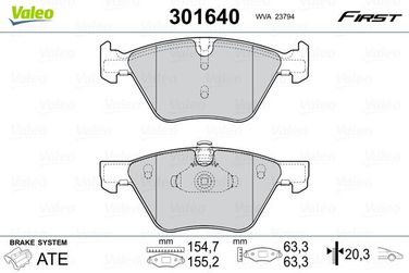 Valeo 301640 Комплект тормозных колодок, дисковый тормоз | перед | - 2