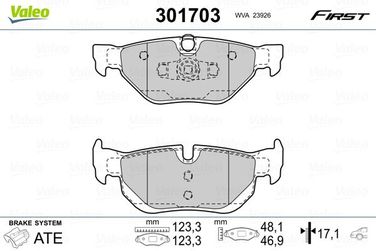 Valeo 301703 Комплект тормозных колодок, дисковый тормоз | зад | - 2