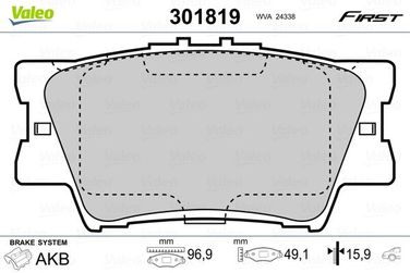 Valeo 301819 Колодки тормозные дисковые | зад | - 2