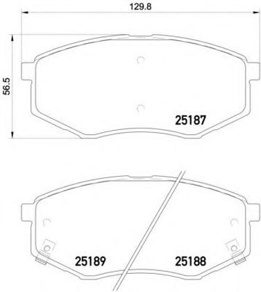 Brembo P 30 055 Колодки тормозные дисковые | перед | - 1
