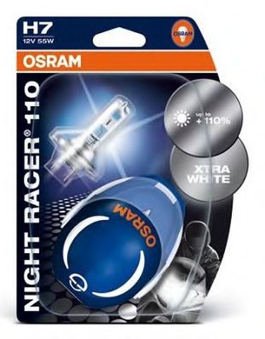 Osram 64210NR1-02B Снят, замена 64210nl-hcb Комплект ламп H7 12V 55W PX26d night racer 110 +110% больше света 2шт.(1к-т) - 3