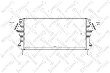 Stellox 10-40209-SX Интеркулер Opel Insignia 1.6-2.8i 08> - 1