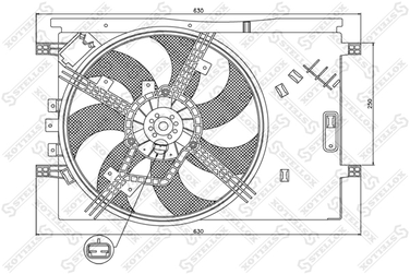 Stellox 29-99118-SX Вентилятор охлаждения Opel Corsa - 1