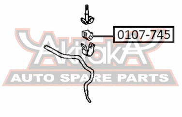 Asva 0107-745 Втулка стабилизатора | перед прав/лев | - 2