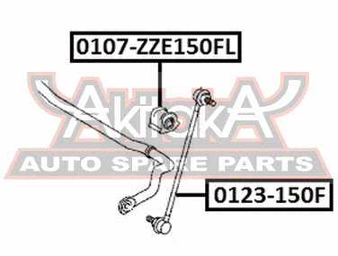 Asva 0107-ZZE150FL Втулка стабилизатора | перед лев | - 2