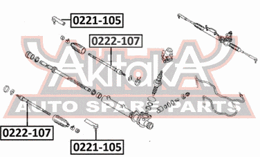 Asva 0221-105 Наконечник рулевой тяги | перед прав | - 2