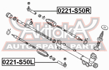 Asva 0221-S50L Наконечник рулевой тяги | перед прав | - 2