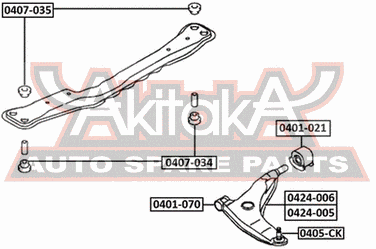 Asva 0407-035 Втулка лыжи | перед | - 2
