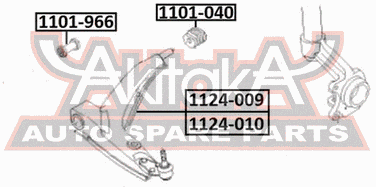 Asva 1101-040 Сайлентблок рычага подвески | перед прав/лев | - 1