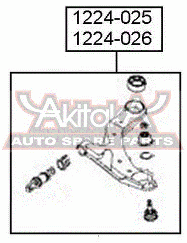 Asva 1224-026 Рычаг подвески нижний | перед лев | - 2
