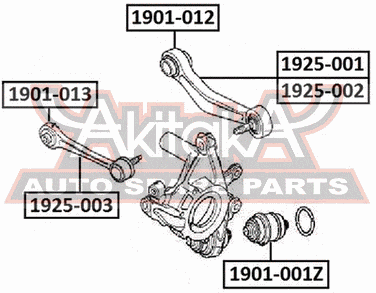Asva 1901-001Z Сайлентблок плавающий | перед | - 2