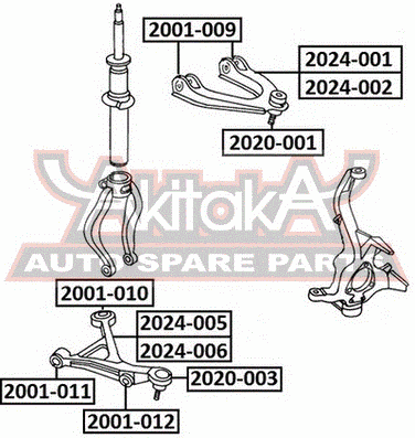 Asva 2024-006 Рычаг подвески нижний | перед лев | - 2