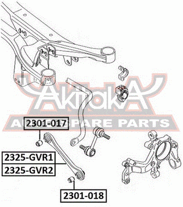 Asva 2325-GVR1 Тяга подвески поперечная | зад лев | - 2