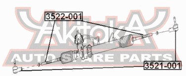Asva 3521-001 Наконечник рулевой тяги | перед | - 2
